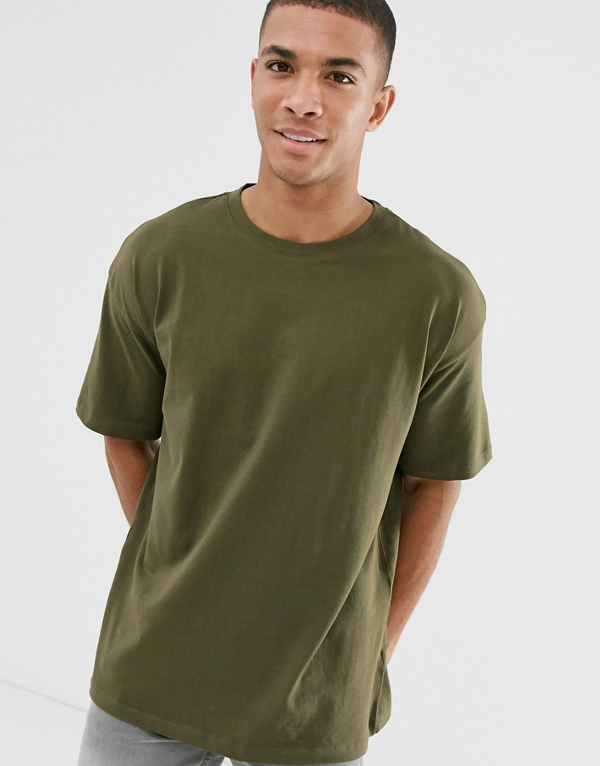 фото Oversize-футболка цвета хаки new look-зеленый