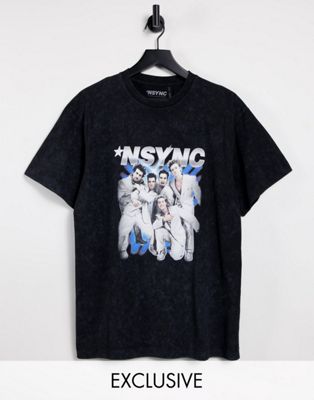 фото Oversize-футболка в стиле унисекс с принтом "nsync" reclaimed vintage inspired-серый