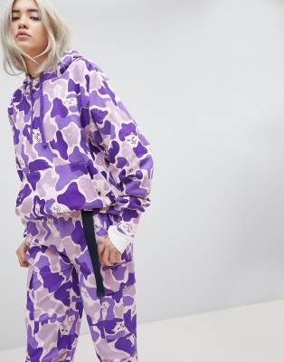 фото Oversize-худи с камуфляжным принтом ripndip-фиолетовый rip n dip