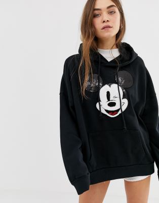 фото Oversize-худи с принтом levi's x mickey mouse-черный