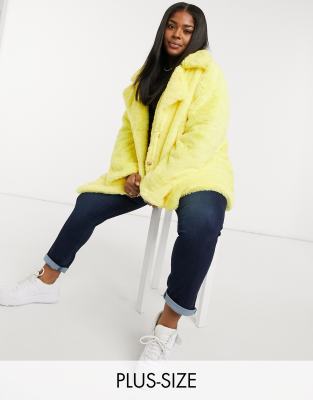 Oversize-шуба из искусственного меха Daisy Street Plus-Желтый