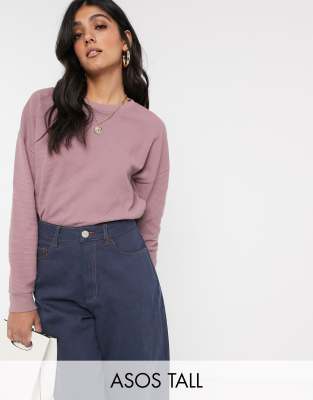 фото Oversize-свитшот asos design tall-розовый asos tall