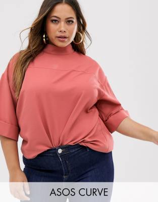 фото Oversize-топ asos design curve-бесцветный asos curve