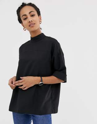 фото Oversize-топ asos design-черный