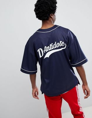 Oversized baseball T-shirt med logo fra D-Antidote-Sort