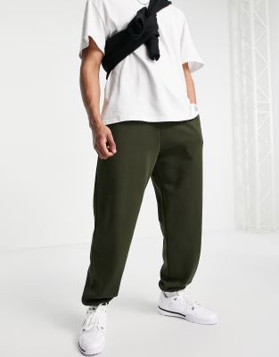 Брюки и чиносы Oversized-джоггеры цвета хаки River Island-Зеленый цвет