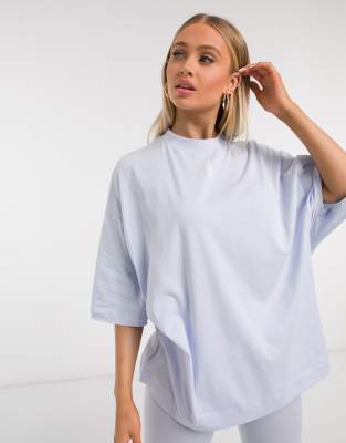 фото Oversized-футболка из хлопка asos 4505-фиолетовый