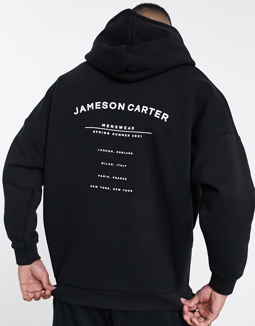 фото Oversized-худи черного цвета jameson carter taylor-черный цвет