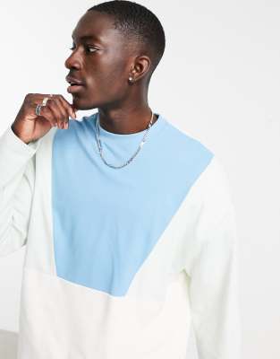 фото Oversized-лонгслив со вставками пастельных оттенков asos design-мульти