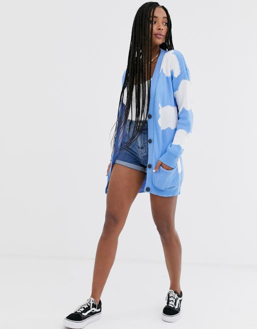 Oversized strikket cardigan med skymønster fra Daisy Street, 4 af 4