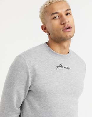 фото Oversized свитшот с надписью "authentic" на груди asos design-серый