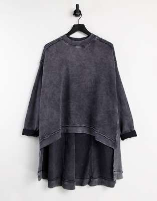 фото Oversized-свитшот we the free by free people iggy-черный цвет