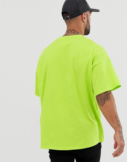 Oversized t-shirt med rund hals i lysegrøn fra ASOS DESIGN, 2 af 4