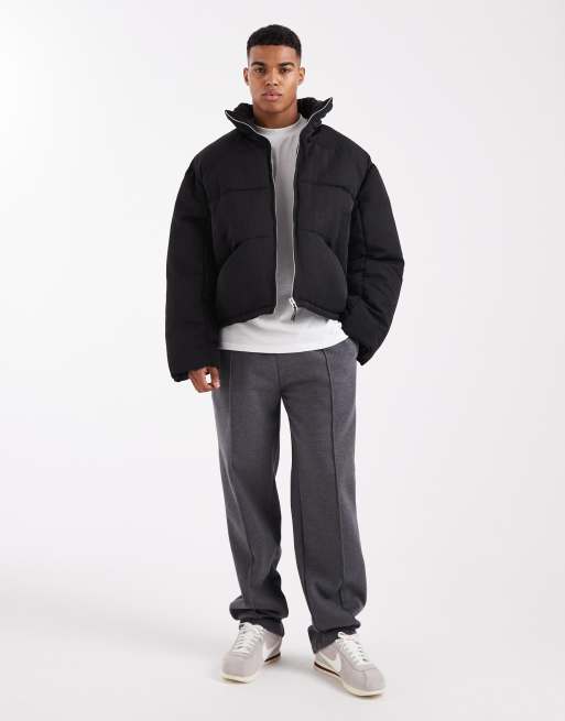 Oversized vatteret jakke i sort fra ASOS DESIGN, 2 af 5