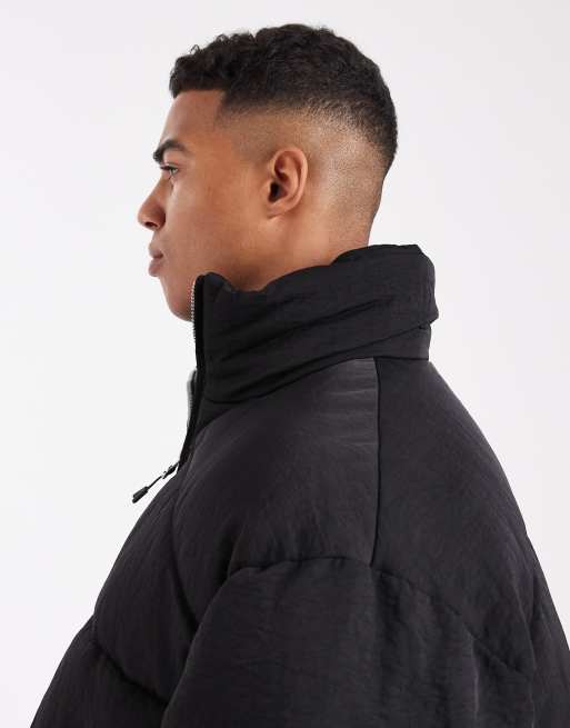 Oversized vatteret jakke i sort fra ASOS DESIGN, 4 af 5