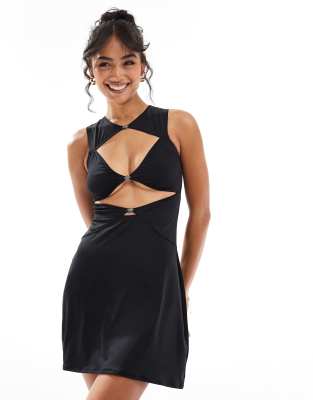 OW Collection - Chiara - Robe courte sans manches - Noir