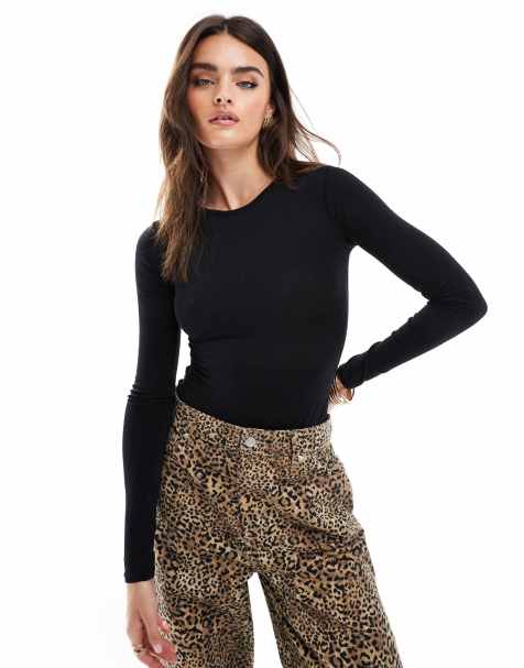 OW Collection - Erla - Body met lange mouwen in zwart - view 1