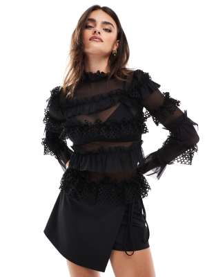 OW Collection - Grace - Body à manches longues - Noir