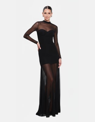 OW Collection - Kya - Maxikleid in Schwarz