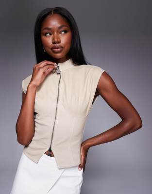 OW Collection - Marley - Oberteil in Sand-Neutral