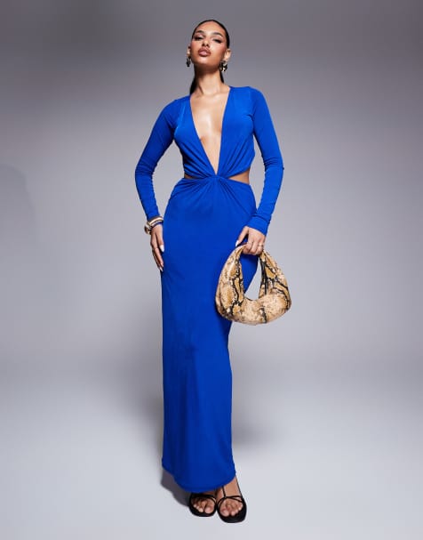 OW Collection Midnight maxi dress in blue