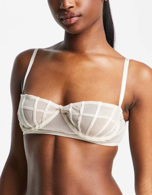 OW Intimates crystal bra in light beige, 4 of 4