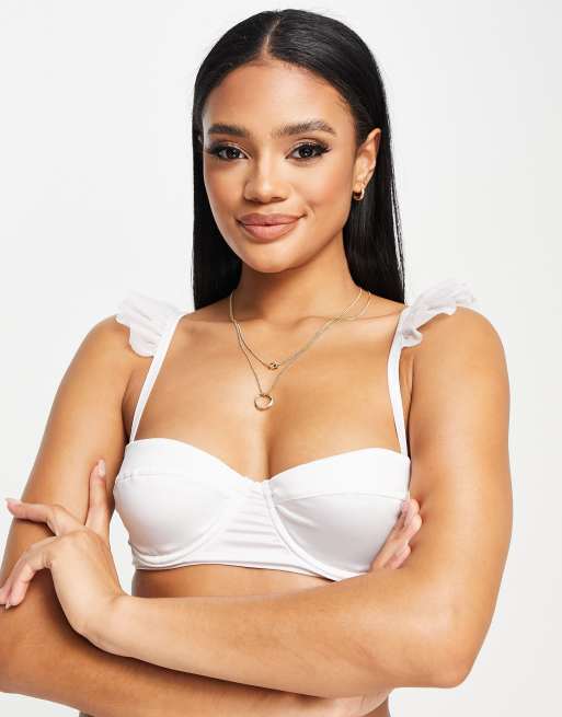 OW Intimates - May - Beha met ruches in wit
