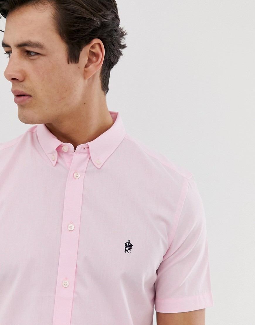 Oxford-skjorte med korte ærmer fra French Connection-Pink