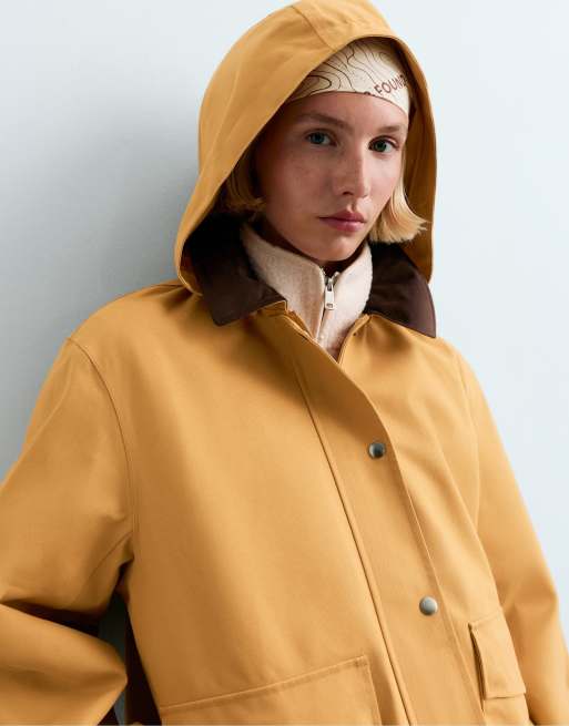 OYSHO 100% cotton canvas jacket in mustard, 3 of 6