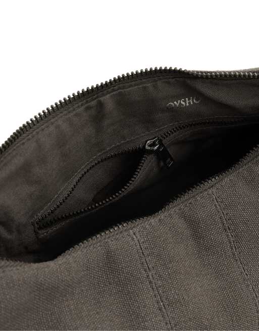 OYSHO 100% cotton crossbody bag in grey, 6 of 7