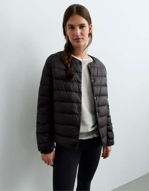 OYSHO 100% down padded packable jacket in black - view 1