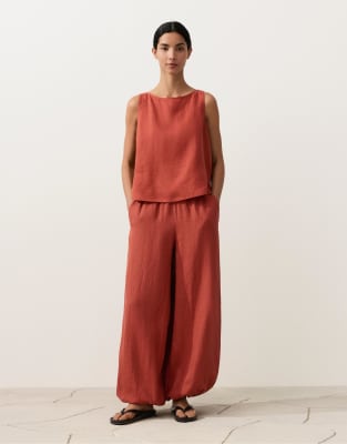 oysho red linen dress Oysho | Dresses | Oysho Elegant Red Maxi Dress