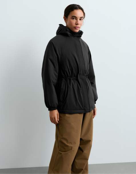 OYSHO 10k thindown® waterproof short padded jacket in black - view 1