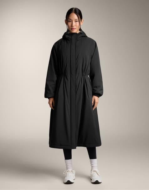 OYSHO - 10k thindowntm - Doudoune ultra légère imperméable coupe longue - Noir - view 1