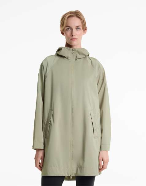 OYSHO - 10k - Veste imperméable pliable longue ultra légère - Kaki clair - view 1