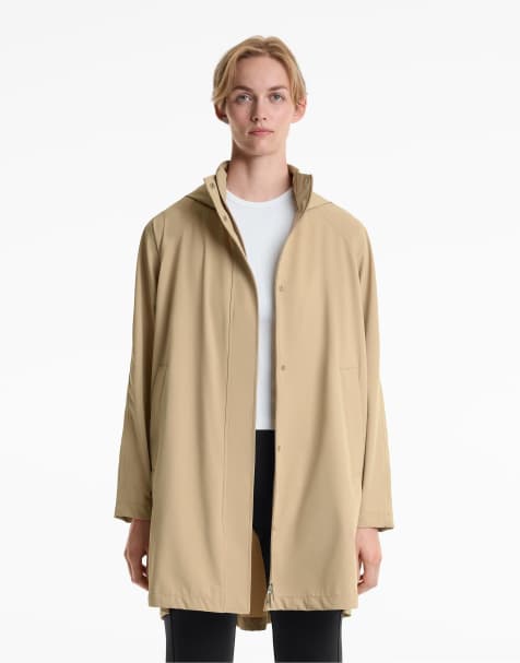 OYSHO 10k waterproof extra-lightweight midi layer jacket in brown - view 1