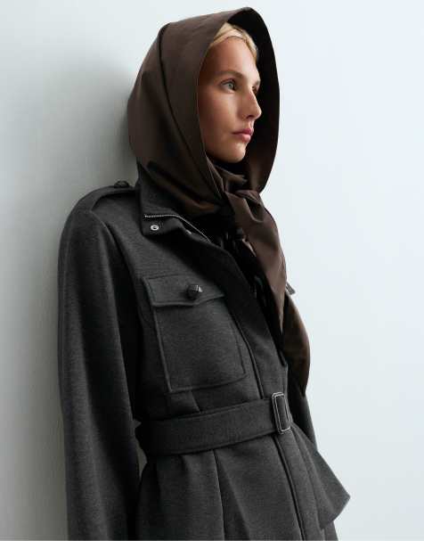 OYSHO 10k waterproof hood in brown - view 1