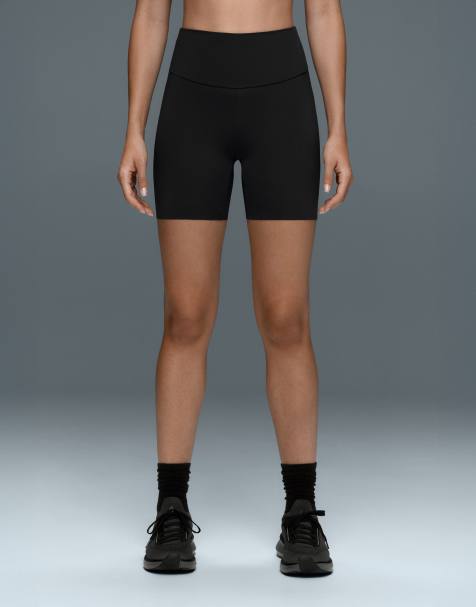 OYSHO 15cm high-rise running hot pants in black - view 1