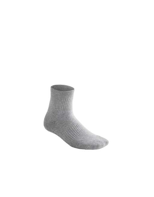 OYSHO - 2 paia di calzini imbottiti da yoga e pilates in cotone grigi, 2 di 4