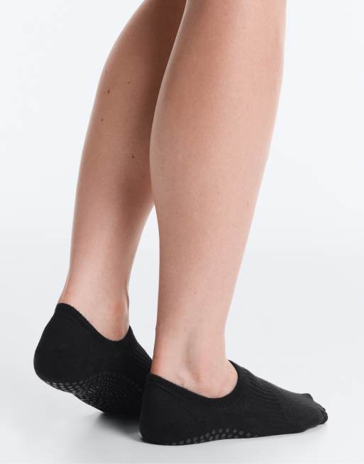 Oysho - 2 paia di calzini in misto cotone neri per yoga e pilates, 4 di 4