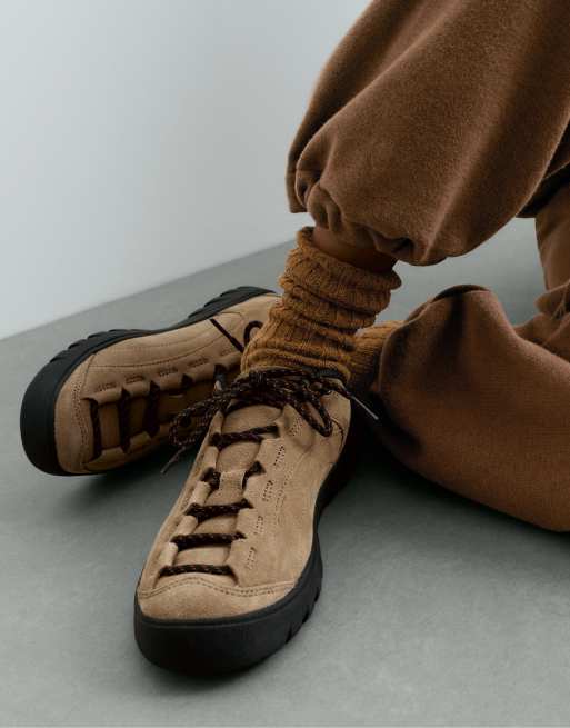 OYSHO 2 pairs of classic socks, 21% wool, 11% silk in ochre, 3 of 4
