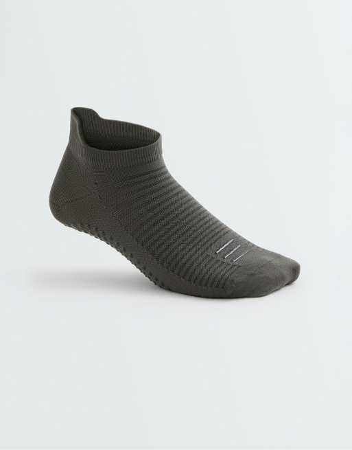 OYSHO 2 pairs of polyamide blend sneaker socks for yoga and pilates in grey, 4 of 4