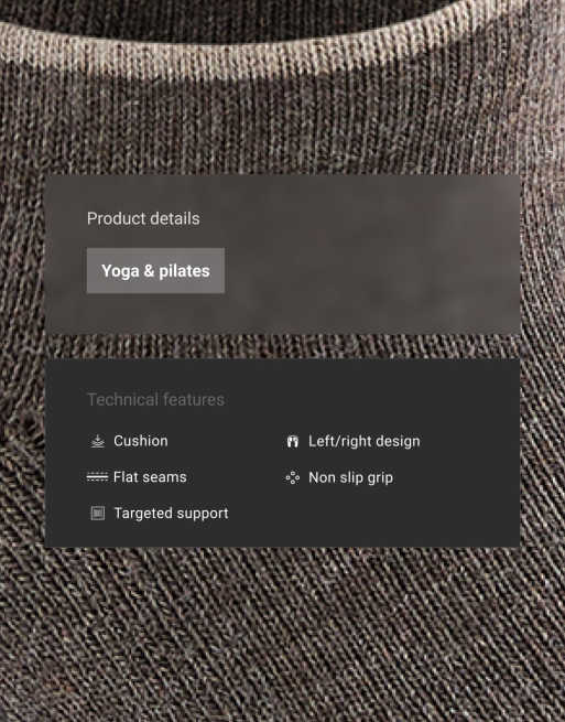 OYSHO 2 par sneakerstrumpor i bomullsmix för yoga och pilates, bruna, 4 av 4
