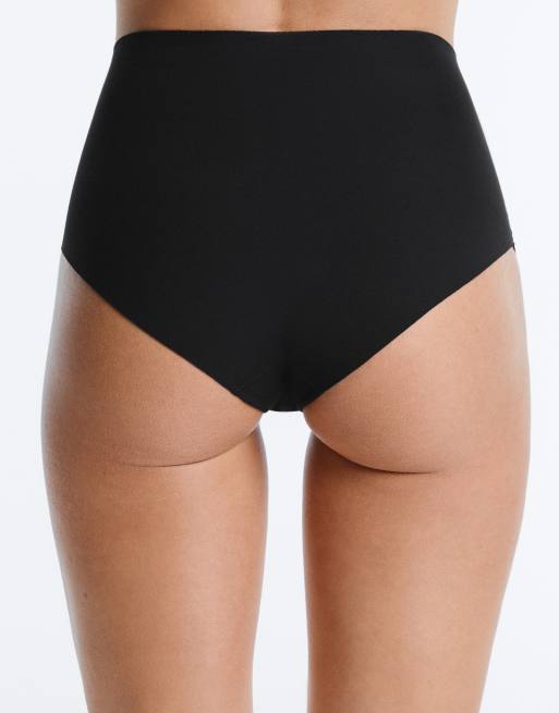 Oysho – 2er-Pack unsichtbare, klassische Slips aus Baumwollmix in neutraler Farbe mit mittelhohem Bund, 4 von 4