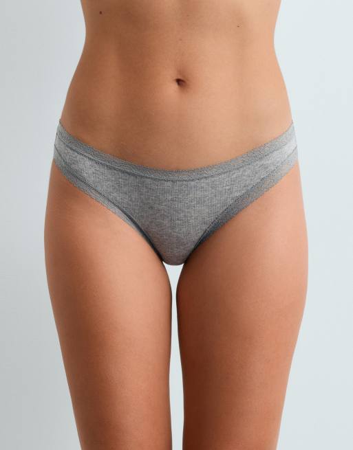 OYSHO 3 classic briefs with cotton rib in grey, 2 of 4