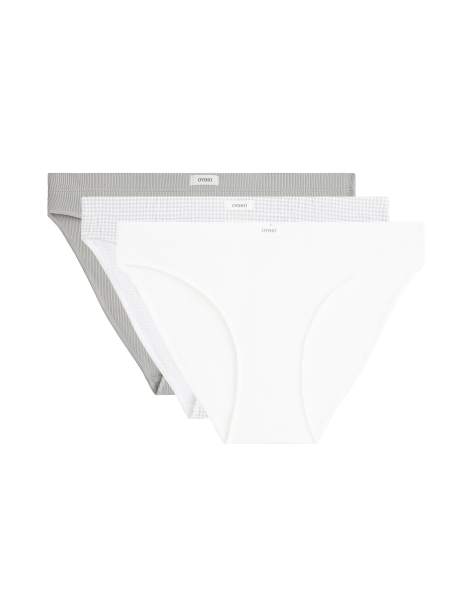 OYSHO 3 classic cotton briefs in grey - view 1