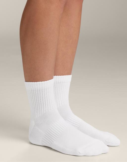 Oysho – 3 Paar kurze Sportsocken aus Baumwollmix in Weiß, 3 von 4