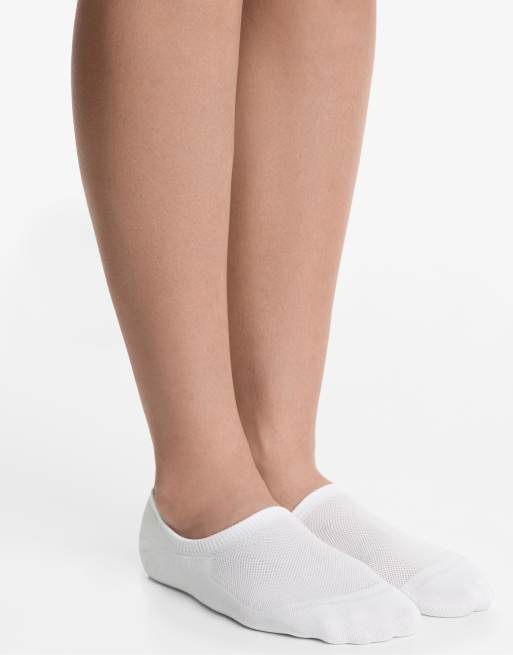 Oysho – 3 Paar leicht ausgeschnittene Sport-/Sneaker-Füßlinge aus Polyamid-Mix in Weiß, 2 von 4
