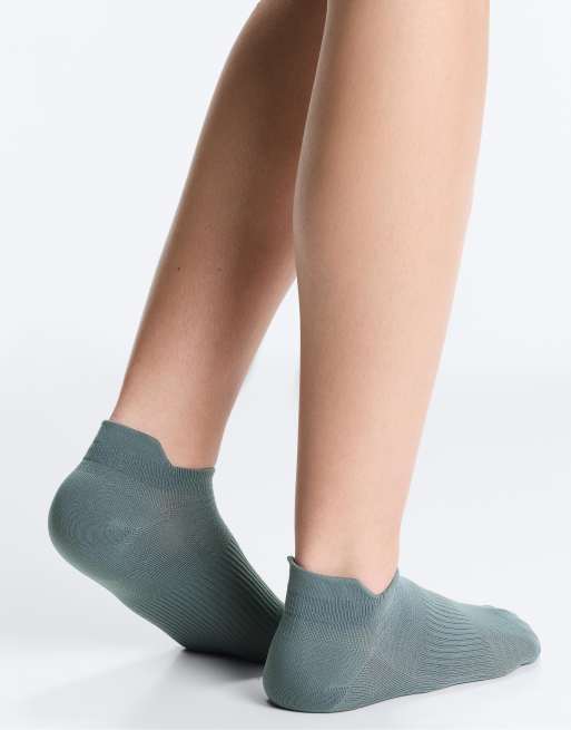 OYSHO – 3 Paar Sneaker-Socken aus Polyamid-Mix in Taupe mit Fersenlasche, 4 von 4