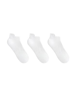 Oysho - 3 Paar Sport-Sneakersocken aus Baumwollmix in Weiß mit Fersenlasche